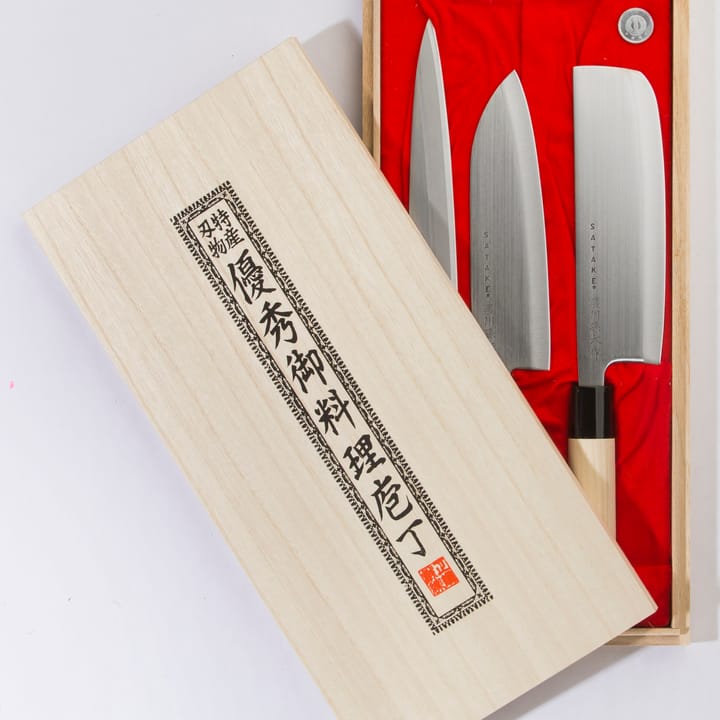 Set de 3 cuchillos de cocina Satake Houcho, 3 piezas Satake