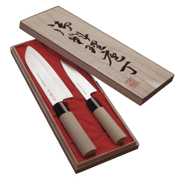 Set de cuchillos petty y santoku Satake Houcho, 2 piezas Satake