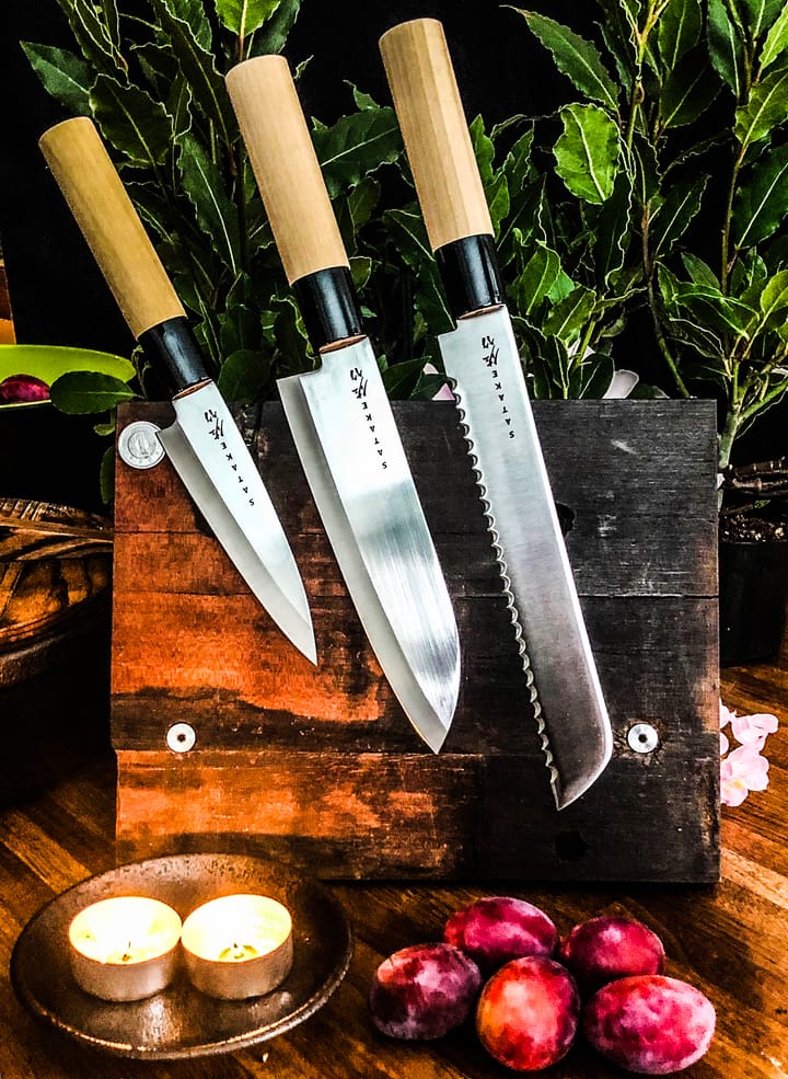 Set de cuchillos Satake Houcho 3 piezas, Hi Carbon Steel Satake