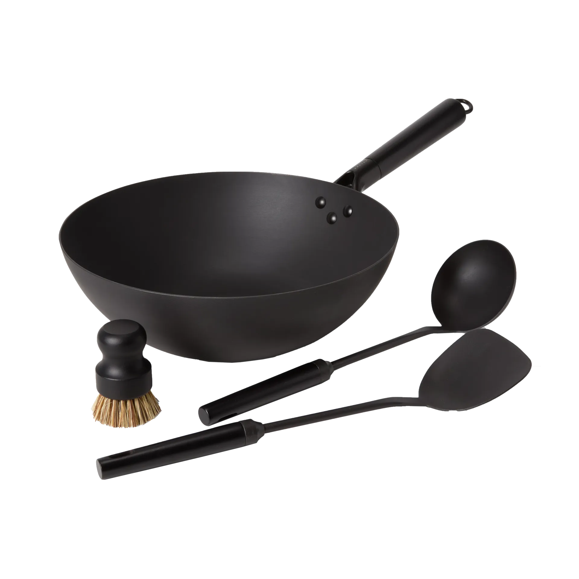 Set wok de acero al carbono Satake, 4 partes Satake