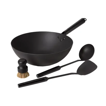 Set wok de acero al carbono Satake - 4 partes - Satake