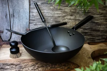 Set wok de acero al carbono Satake - 4 partes - Satake