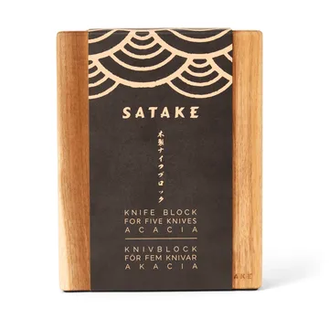 Soporte para cuchillos Satake - Acacia, 5 cuchillos, 22,8x18x8 cm - Satake