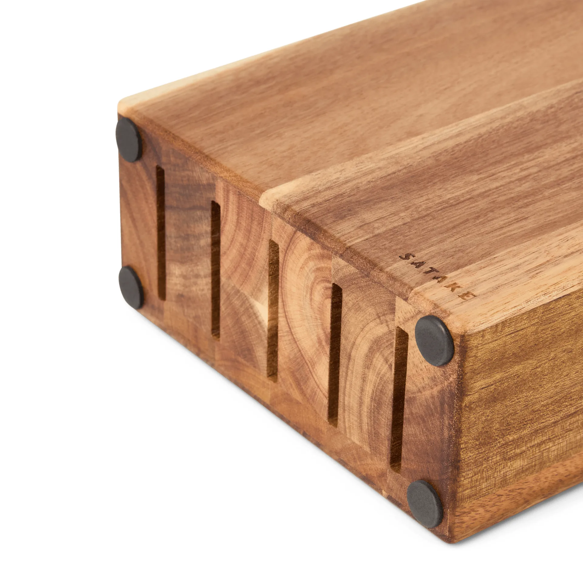 Soporte para cuchillos Satake, Acacia, 5 cuchillos, 22,8x18x8 cm Satake