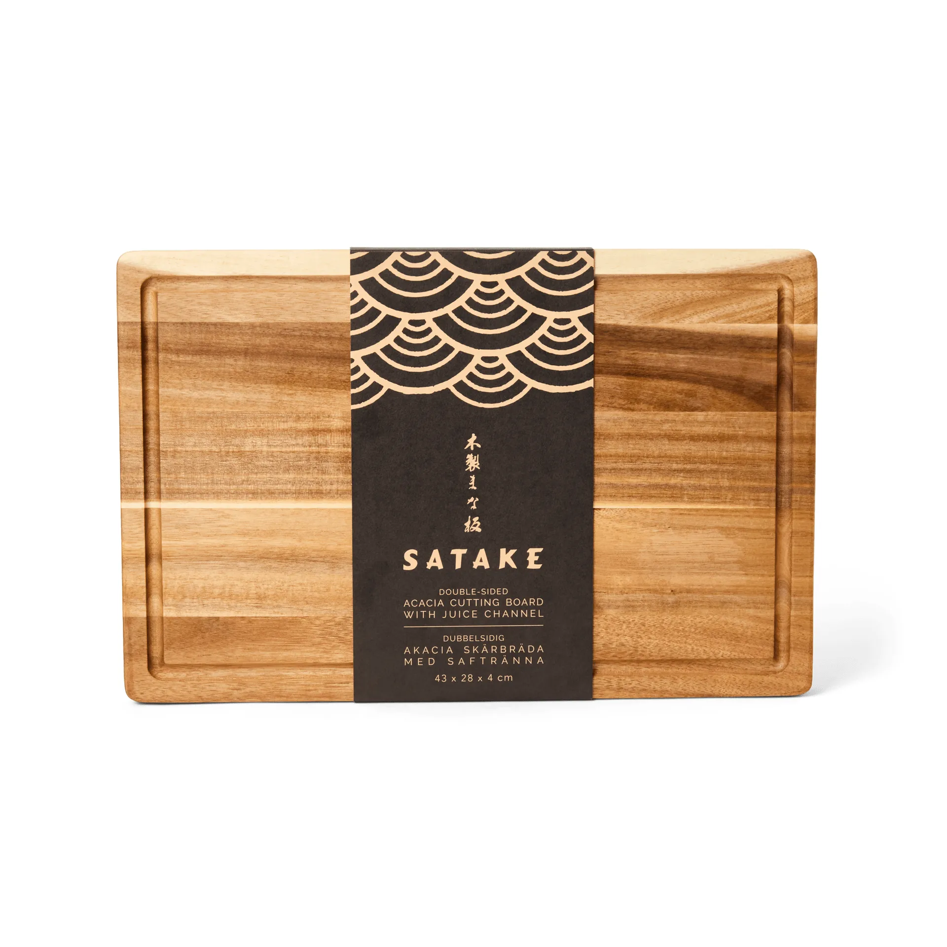 Tabla de cortar Satake, Acacia, aceitada, 43,2x27,9x3,8 cm Satake