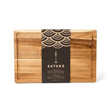 Tabla de cortar Satake - Acacia, aceitada, 43,2x27,9x3,8 cm - Satake