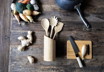 Utensilios y soporte para utensilios Satake  - Bambú, 4 piezas - Satake