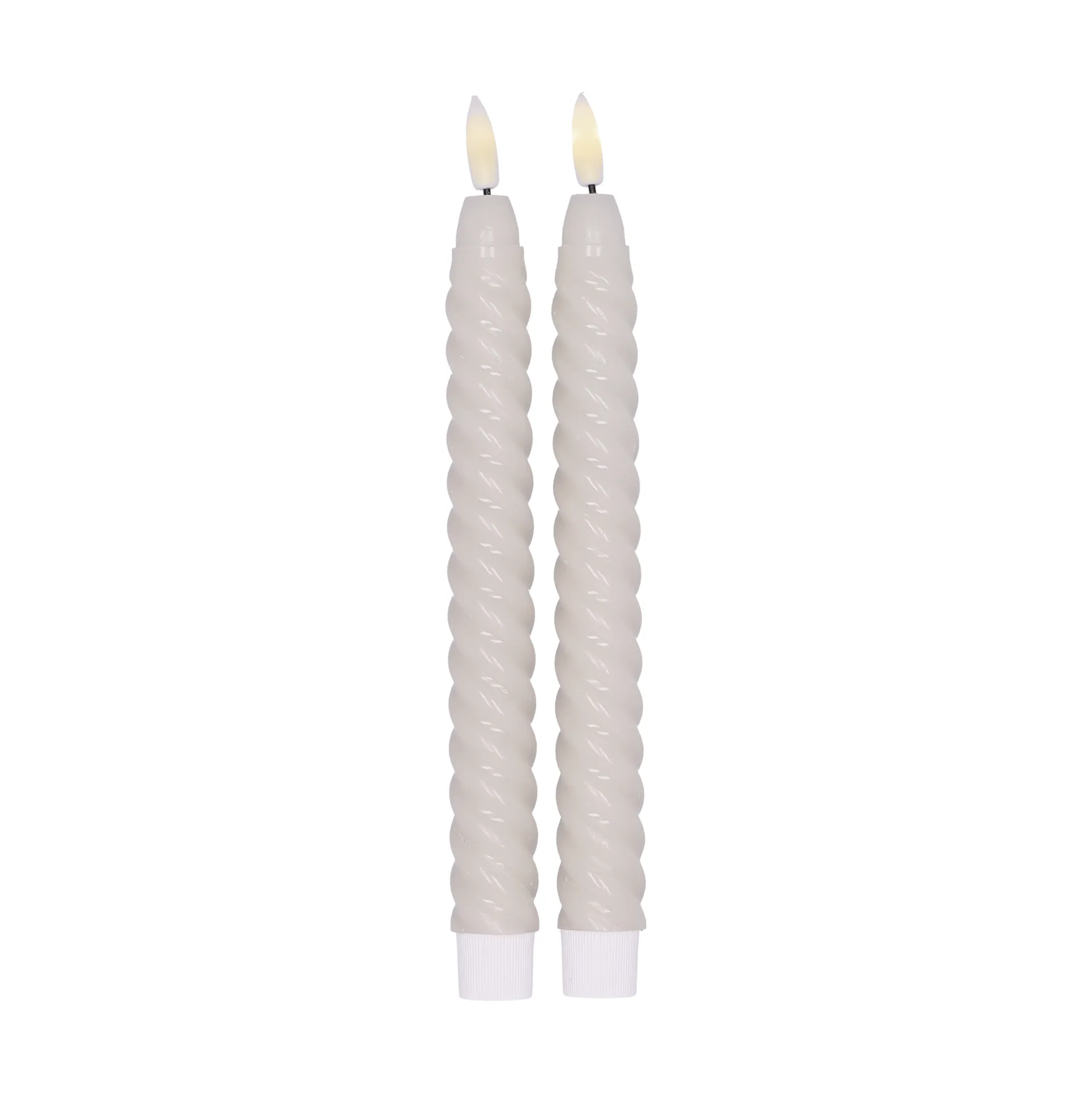 2 Velas LED Twisted 25 cm, Beige Scandi Essentials