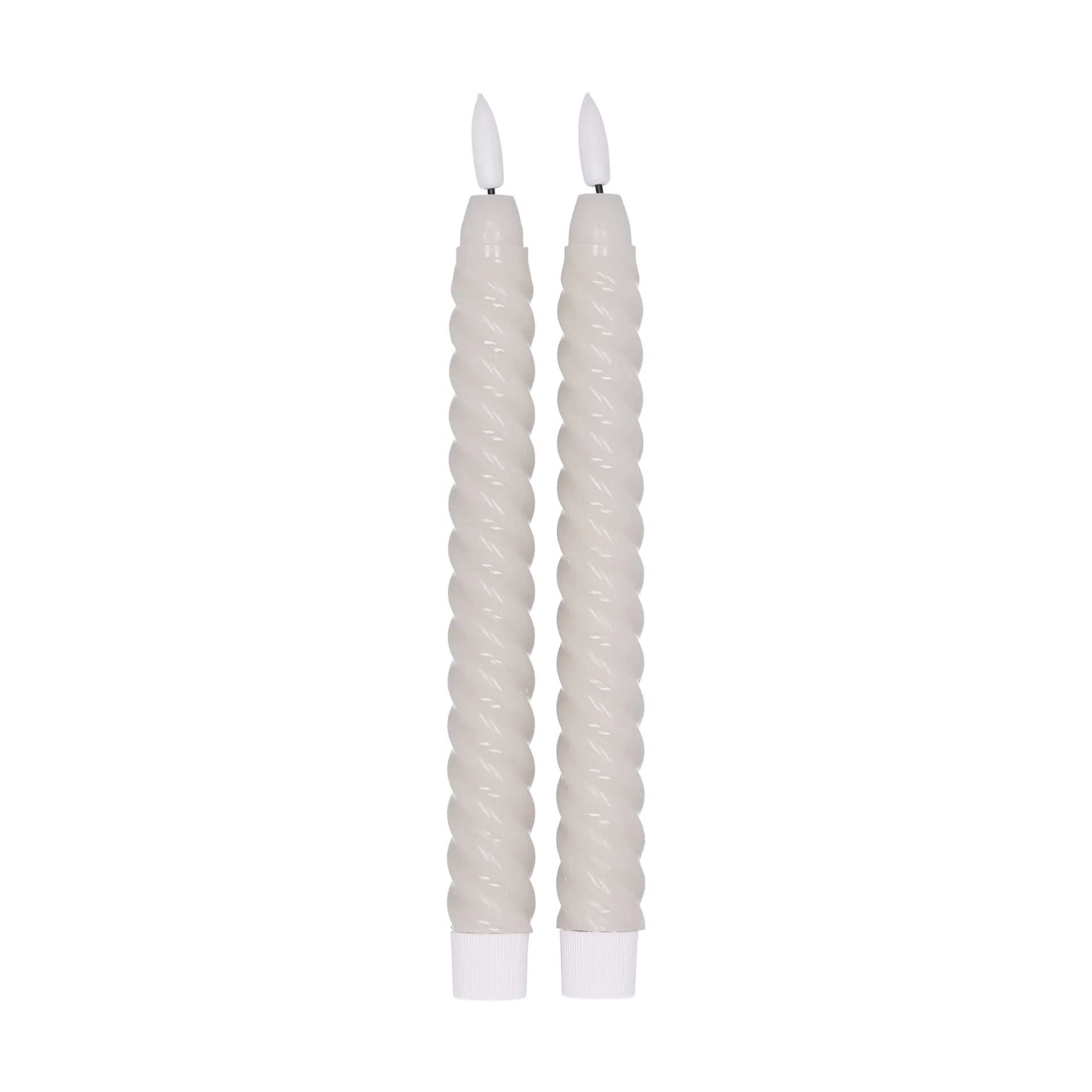 2 Velas LED Twisted 25 cm, Beige Scandi Essentials
