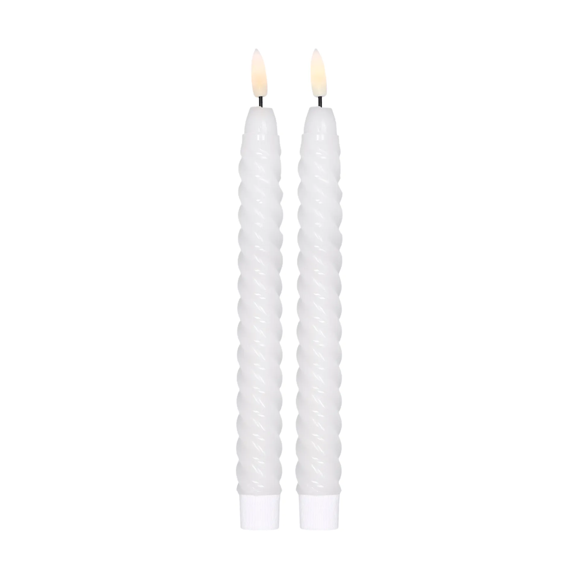 2 Velas LED Twisted 25 cm, blanco Scandi Essentials