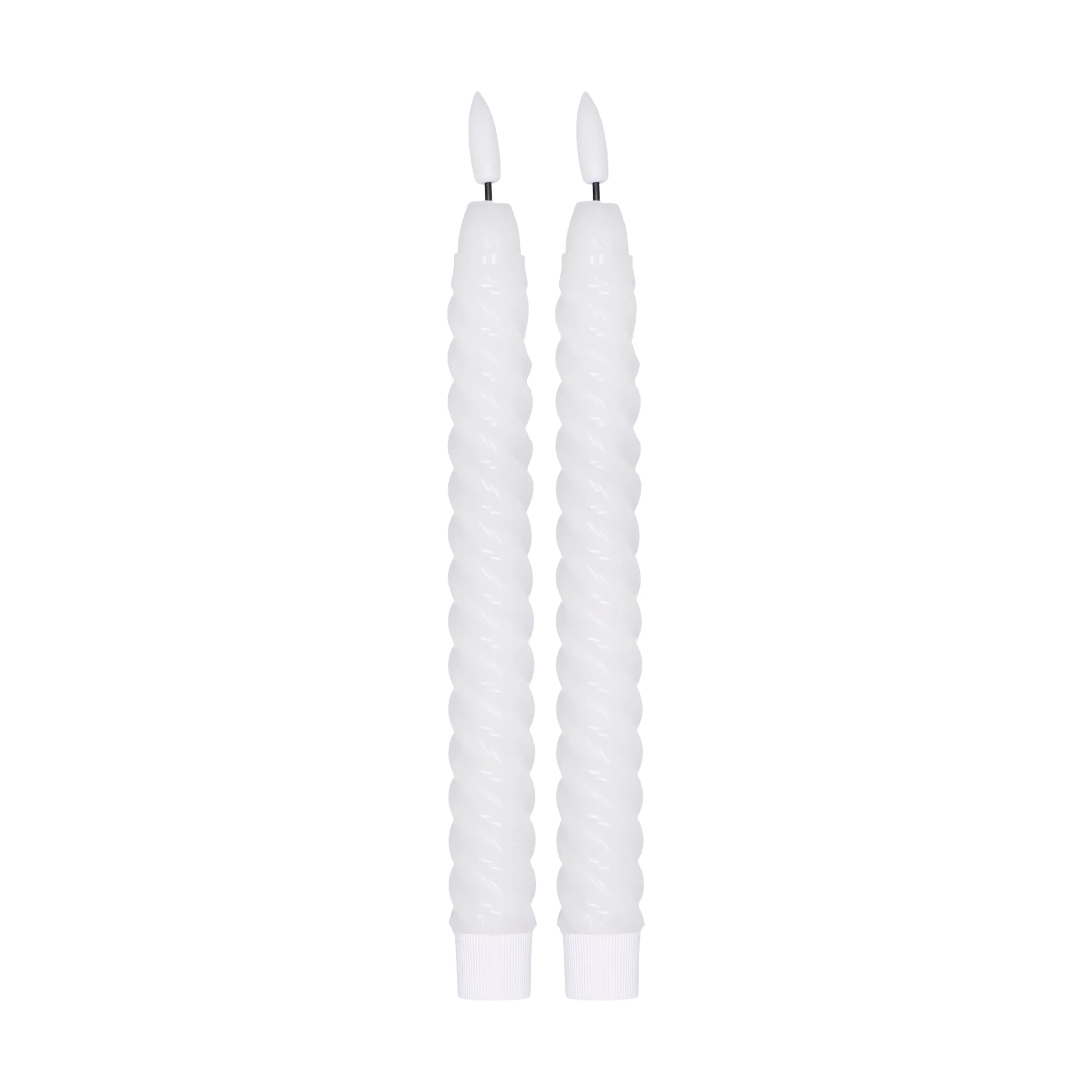 2 Velas LED Twisted 25 cm, blanco Scandi Essentials