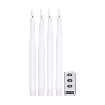 4 Velas LED Bright 28,5 cm con control remoto - blanco - Scandi Essentials