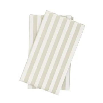 Bold Stripe servilleta de papel - Blanco y beige, pack de 15, 33x40 cm - Scandi Essentials