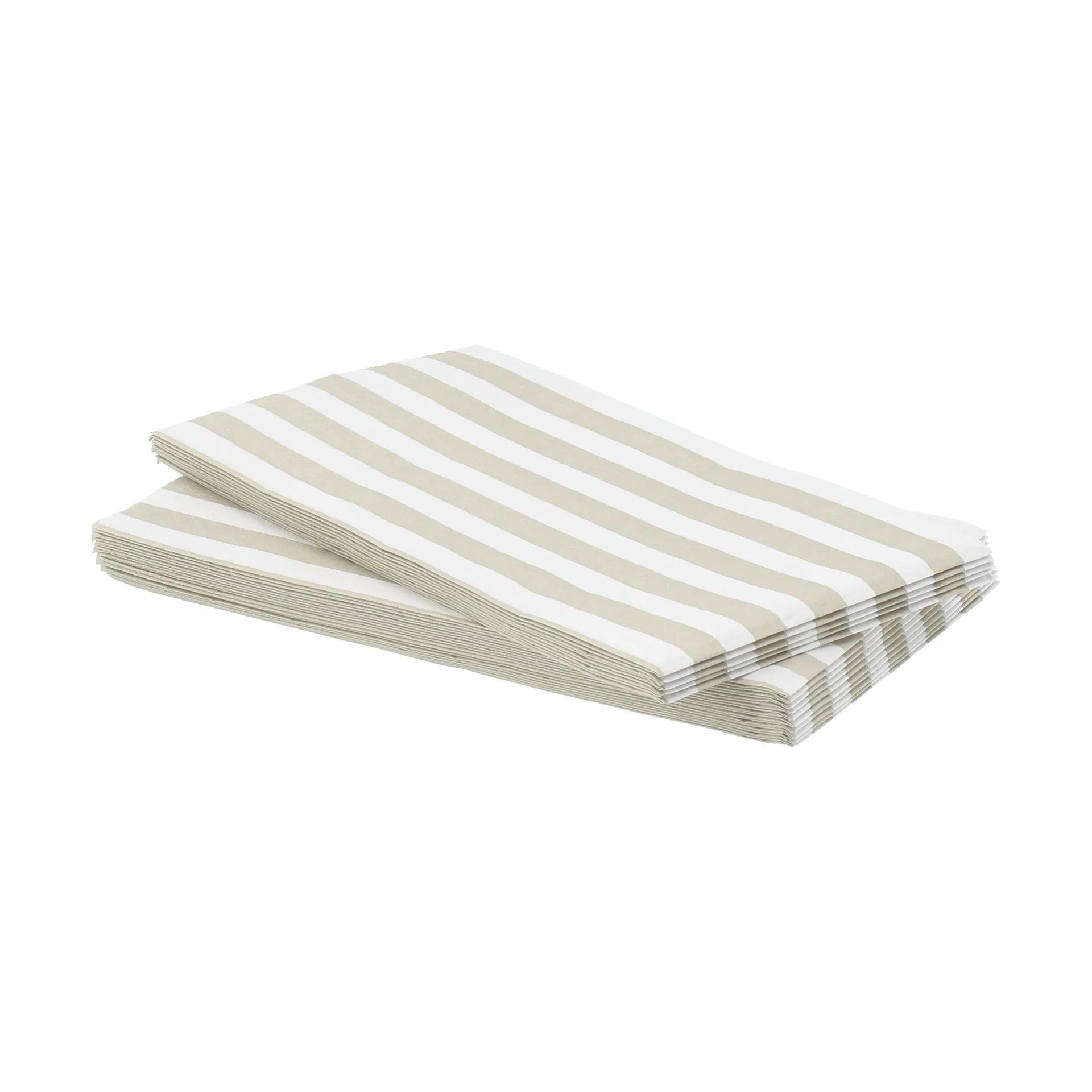 Bold Stripe servilleta de papel, Blanco y beige, pack de 15, 33x40 cm Scandi Essentials