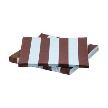 Bold Stripe servilleta de papel - Granate-azul, paquete de 20, 33x33 cm - Scandi Essentials