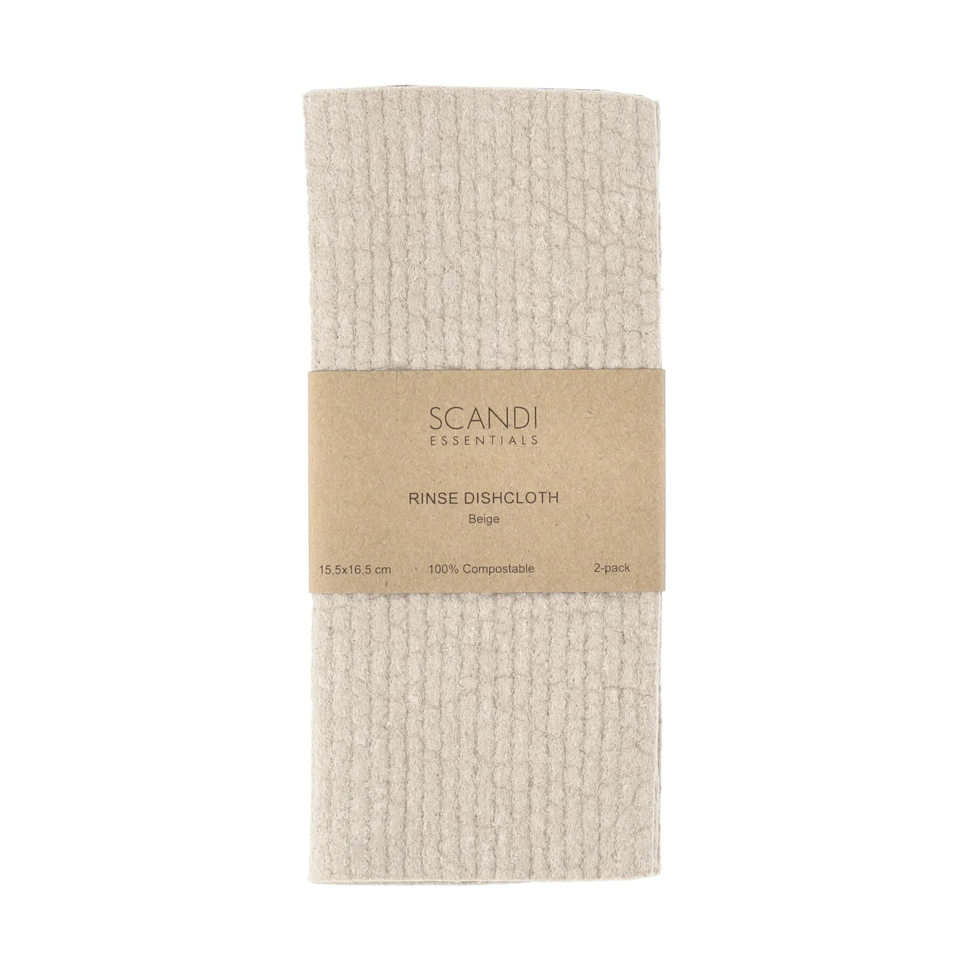 Rinse bayeta de cocina, beige, pack de 2 piezas Scandi Essentials