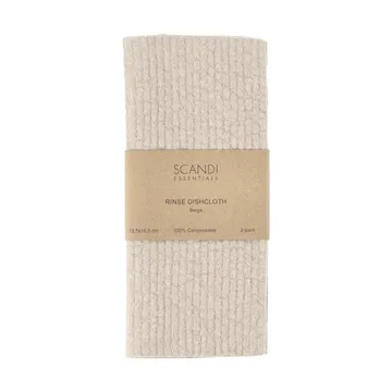 Rinse bayeta de cocina - beige, pack de 2 piezas - Scandi Essentials