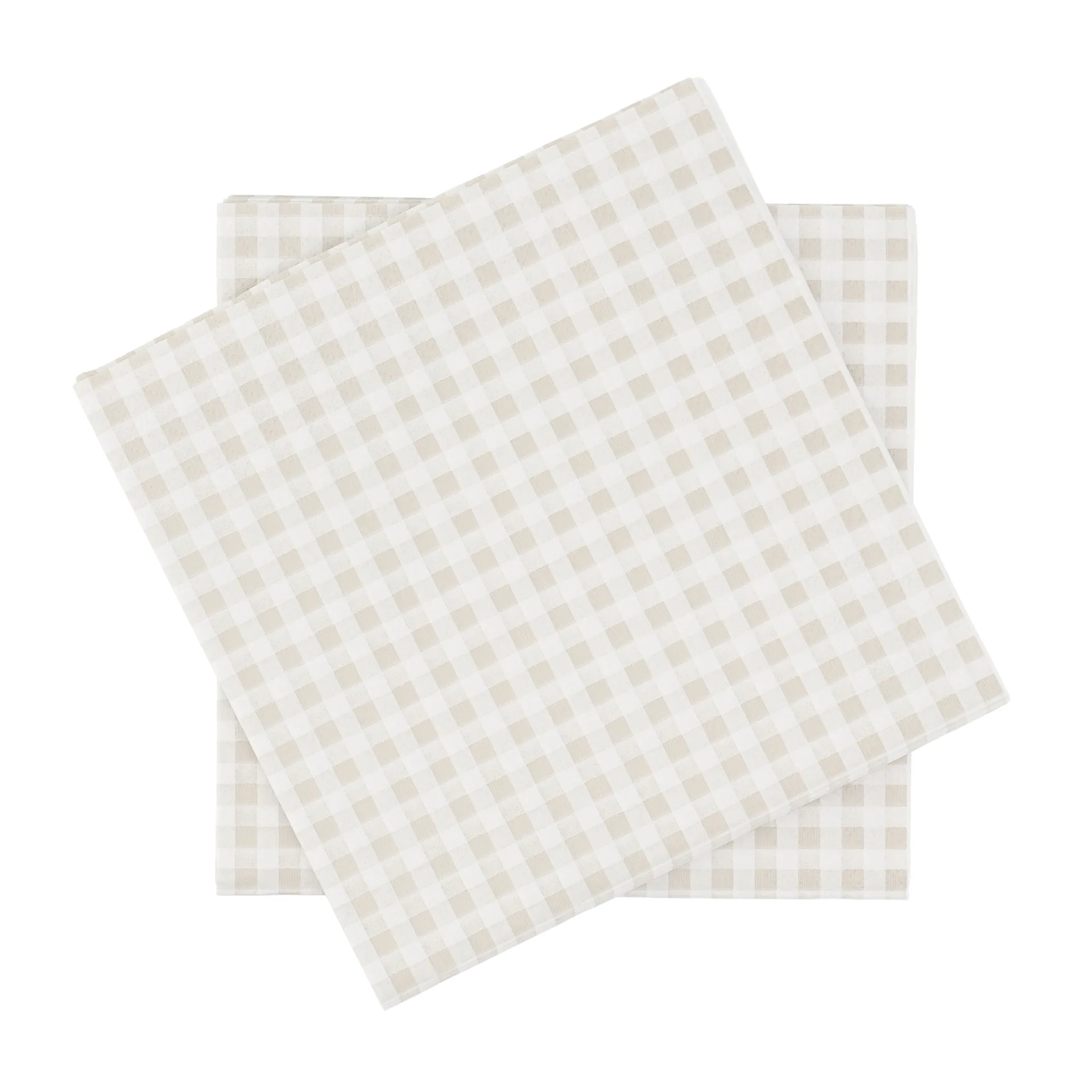 servilleta de papel de cuadriculado fino, Blanco y beige, paquete de 20, 33x33 cm Scandi Essentials