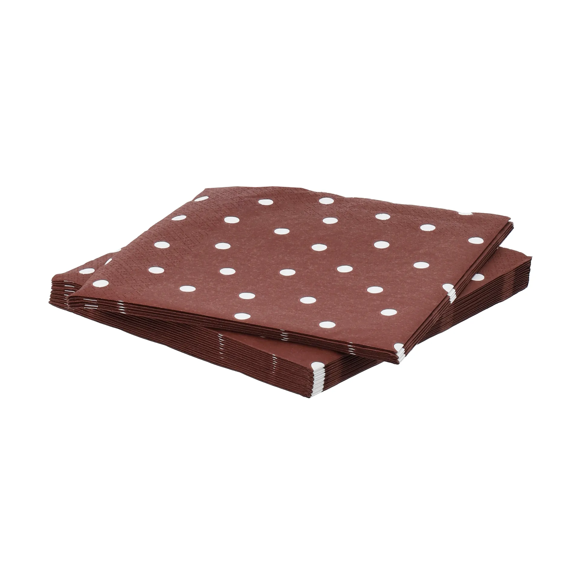 servilleta de papel de lunares finos, Granate y blanco, pack de 20, 33x33 cm Scandi Essentials