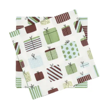 servilleta de papel Gift - Multicolor, paquete de 20, 33x33 cm - Scandi Essentials