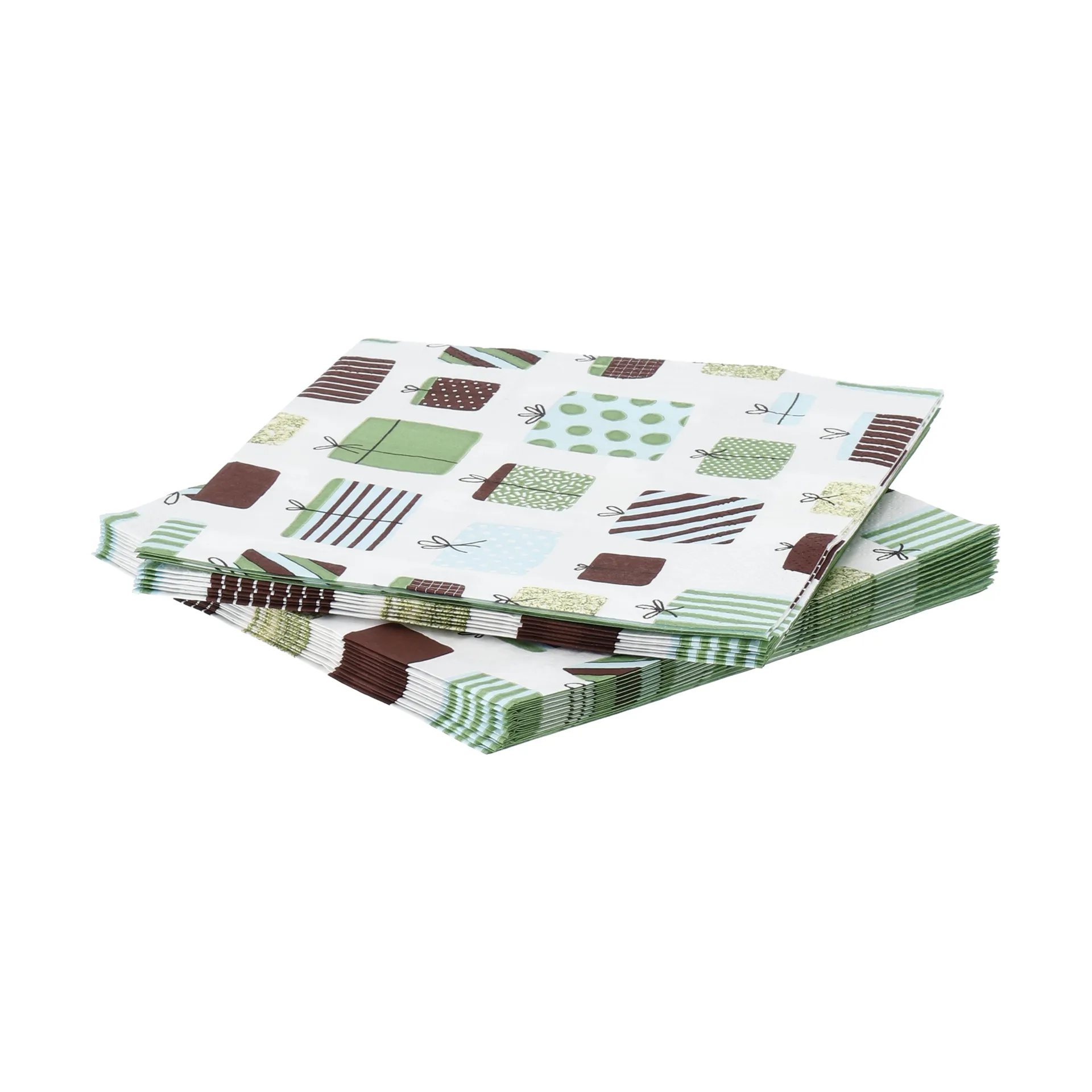 servilleta de papel Gift, Multicolor, paquete de 20, 33x33 cm Scandi Essentials