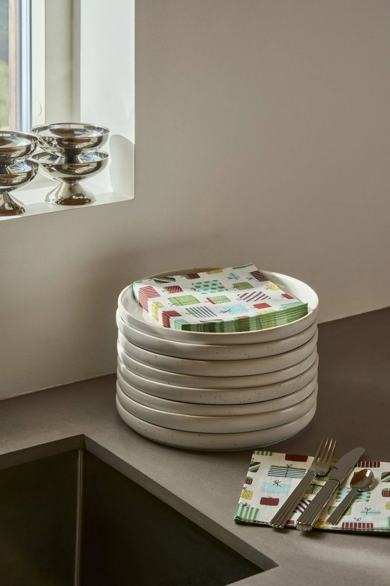 servilleta de papel Gift, Multicolor, paquete de 20, 33x33 cm Scandi Essentials