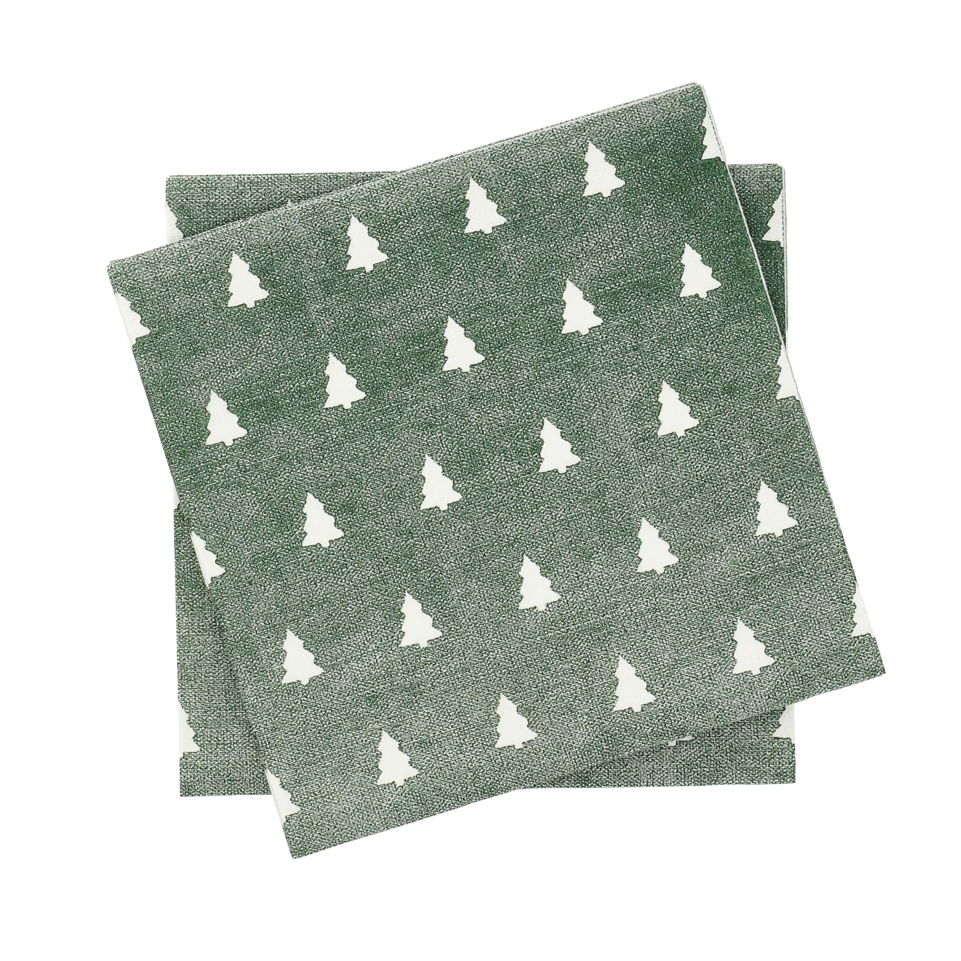 Servilletas Linen trees 33x33 cm 20 unidades, verde y blanco Scandi Essentials