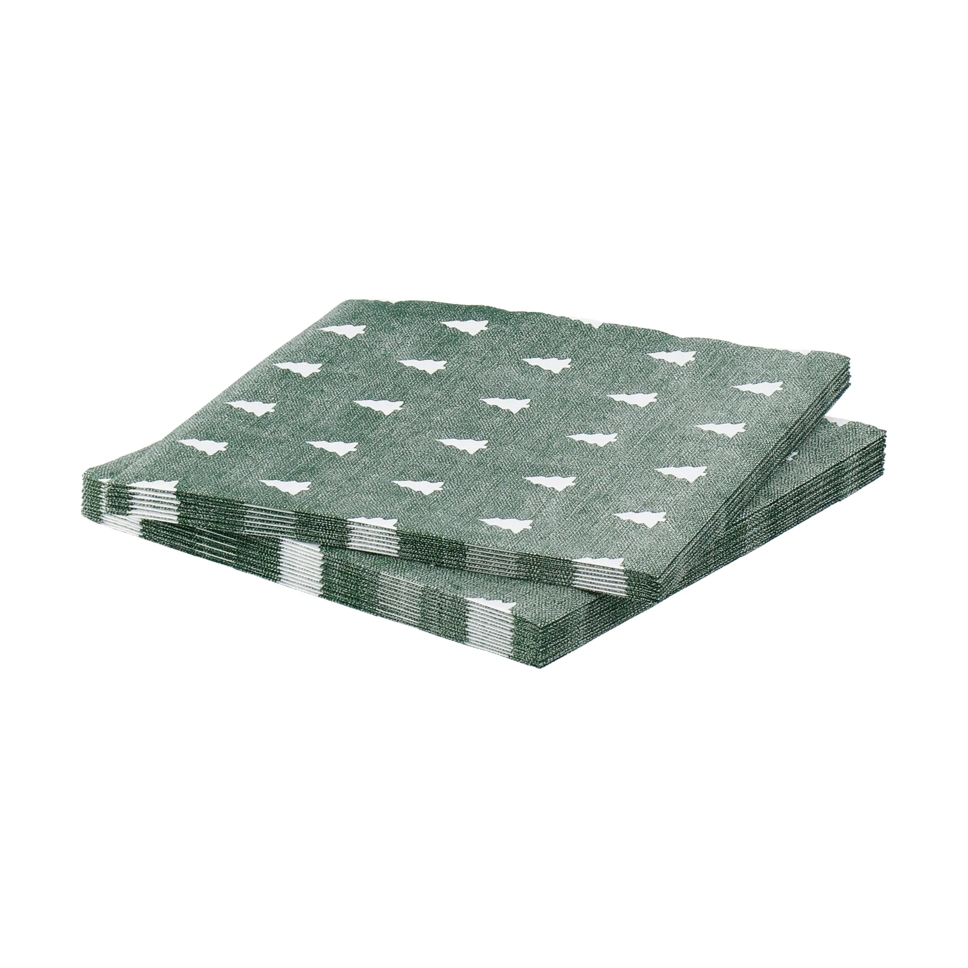 Servilletas Linen trees 33x33 cm 20 unidades, verde y blanco Scandi Essentials