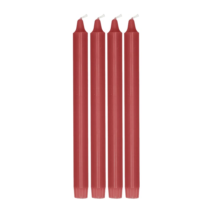 Vela Ambiance 27 cm, 4 unidades - Rojo oscuro  - Scandi Essentials