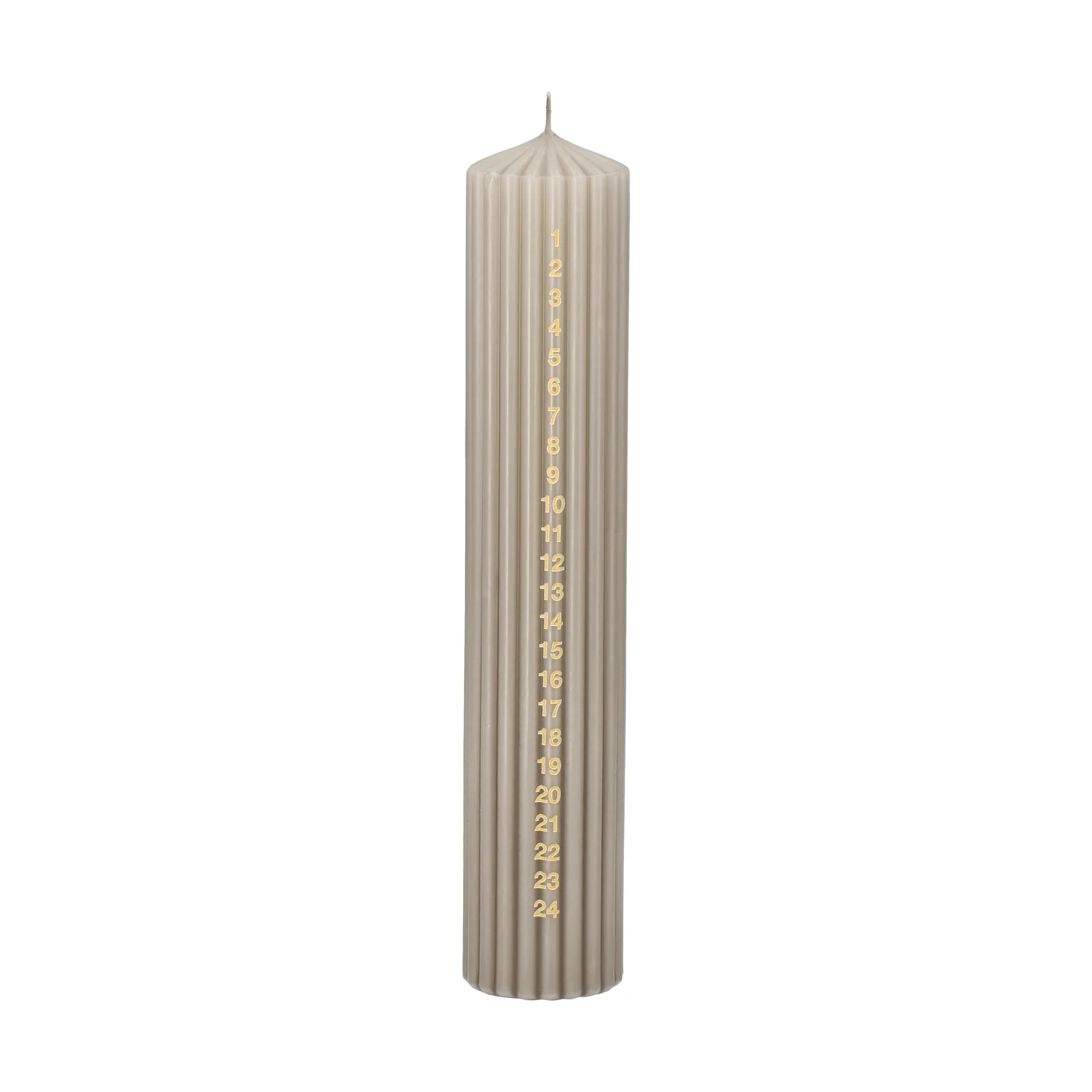 Vela de Adviento Awaiting, Linen, 25 cm Scandi Essentials