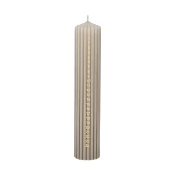 Vela de Adviento Awaiting - Linen, 25 cm - Scandi Essentials