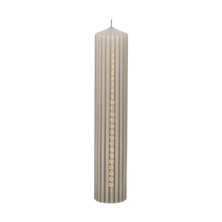 Vela de Adviento Awaiting - Linen, 25 cm - Scandi Essentials