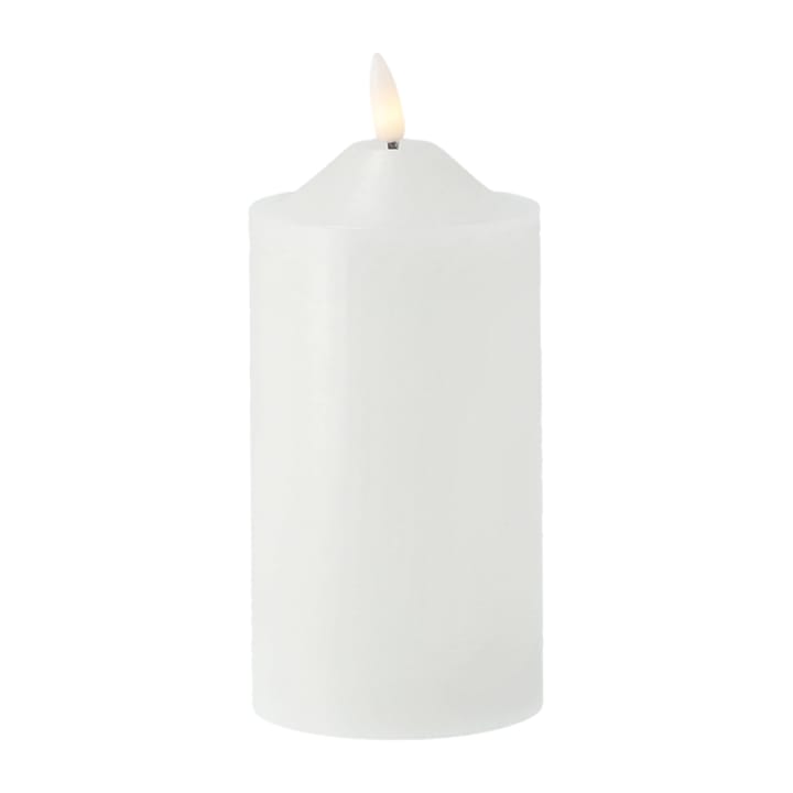 Vela gruesa LED Bright 17 cm - blanco - Scandi Essentials