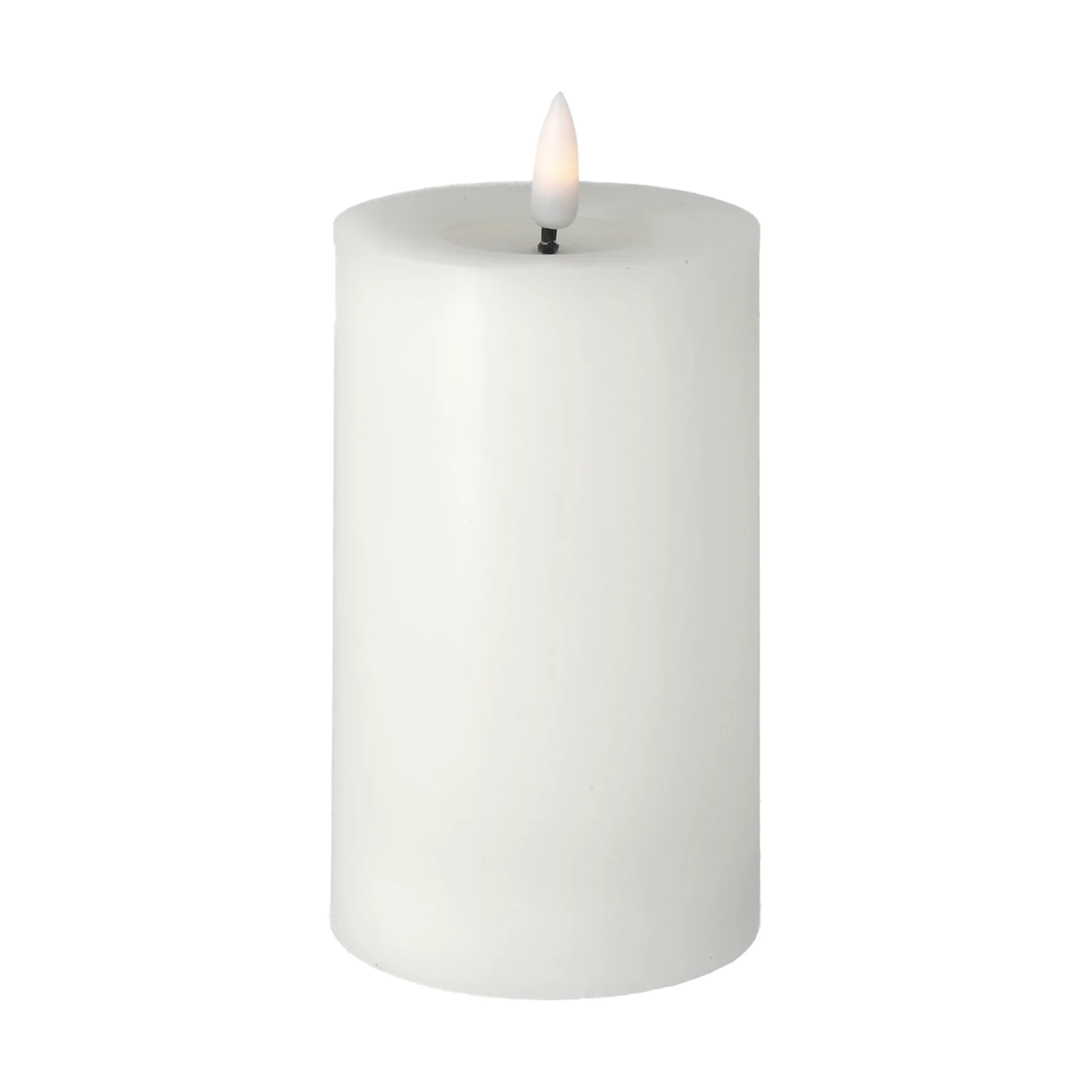 Vela gruesa LED Bright Melt 15 cm, blanco Scandi Essentials