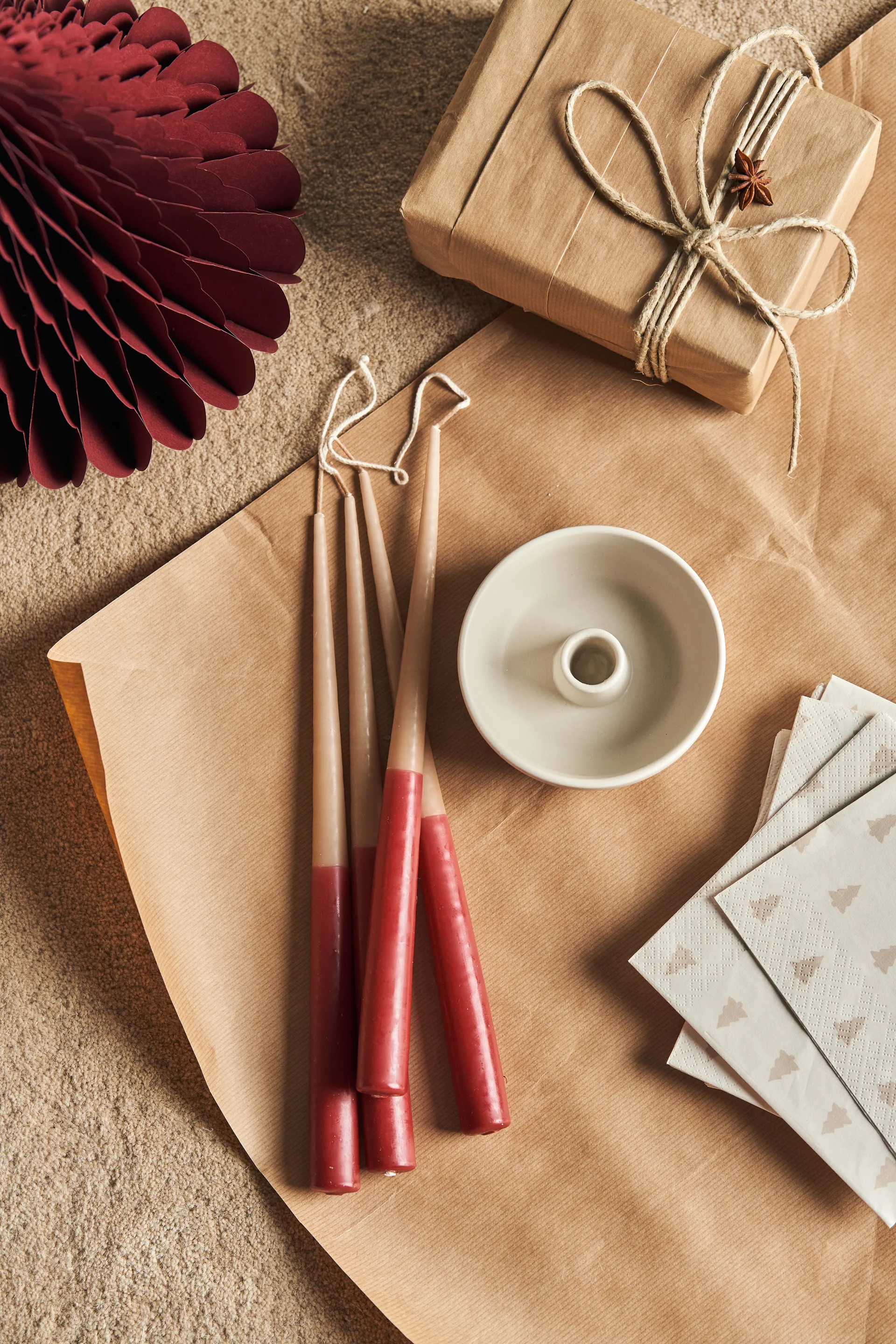 2 Adornos de Navidad Trees, Rojo Scandi Living