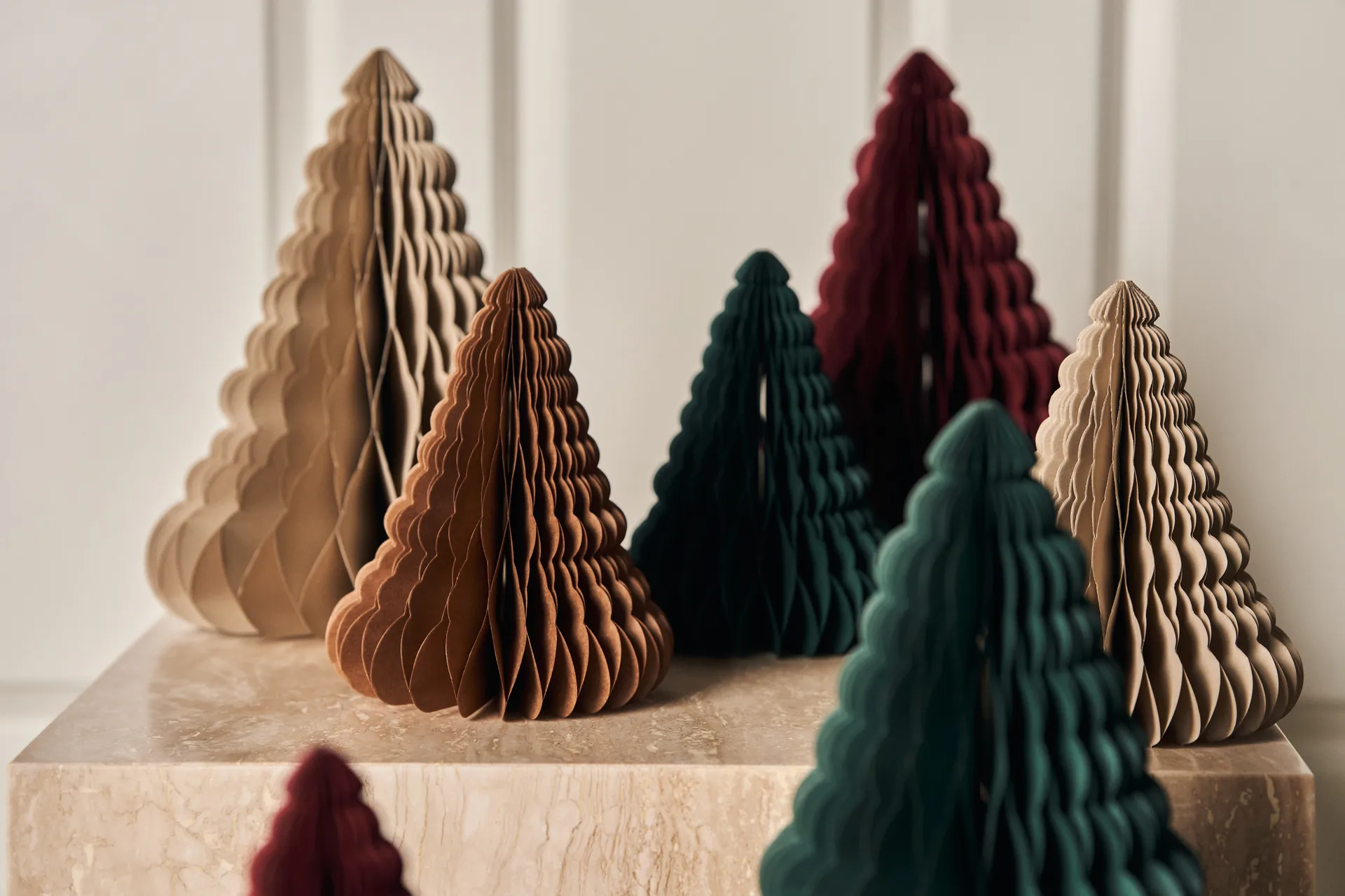 2 Adornos de Navidad Trees, Verde musgo Scandi Living