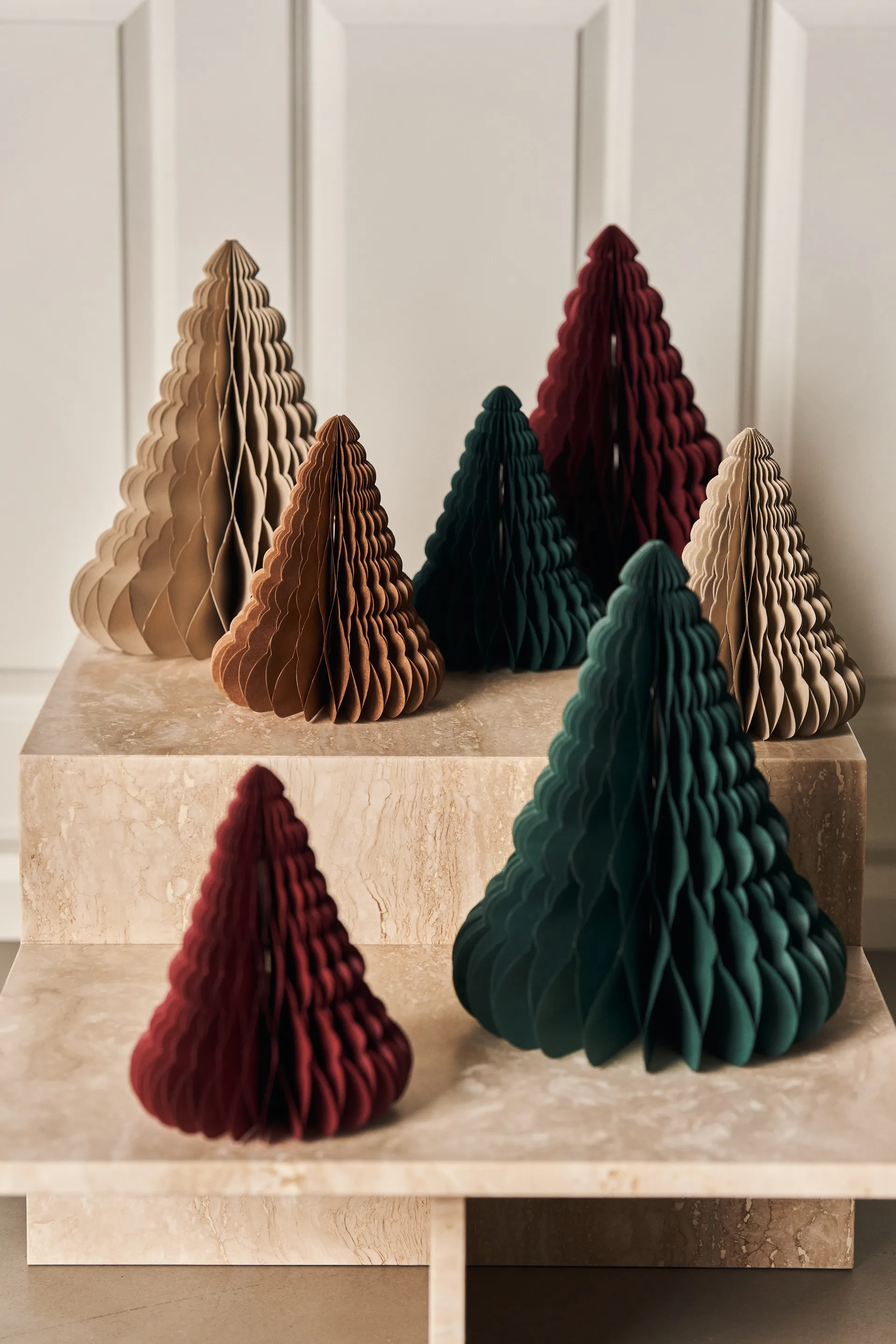 2 Adornos de Navidad Trees, Verde musgo Scandi Living