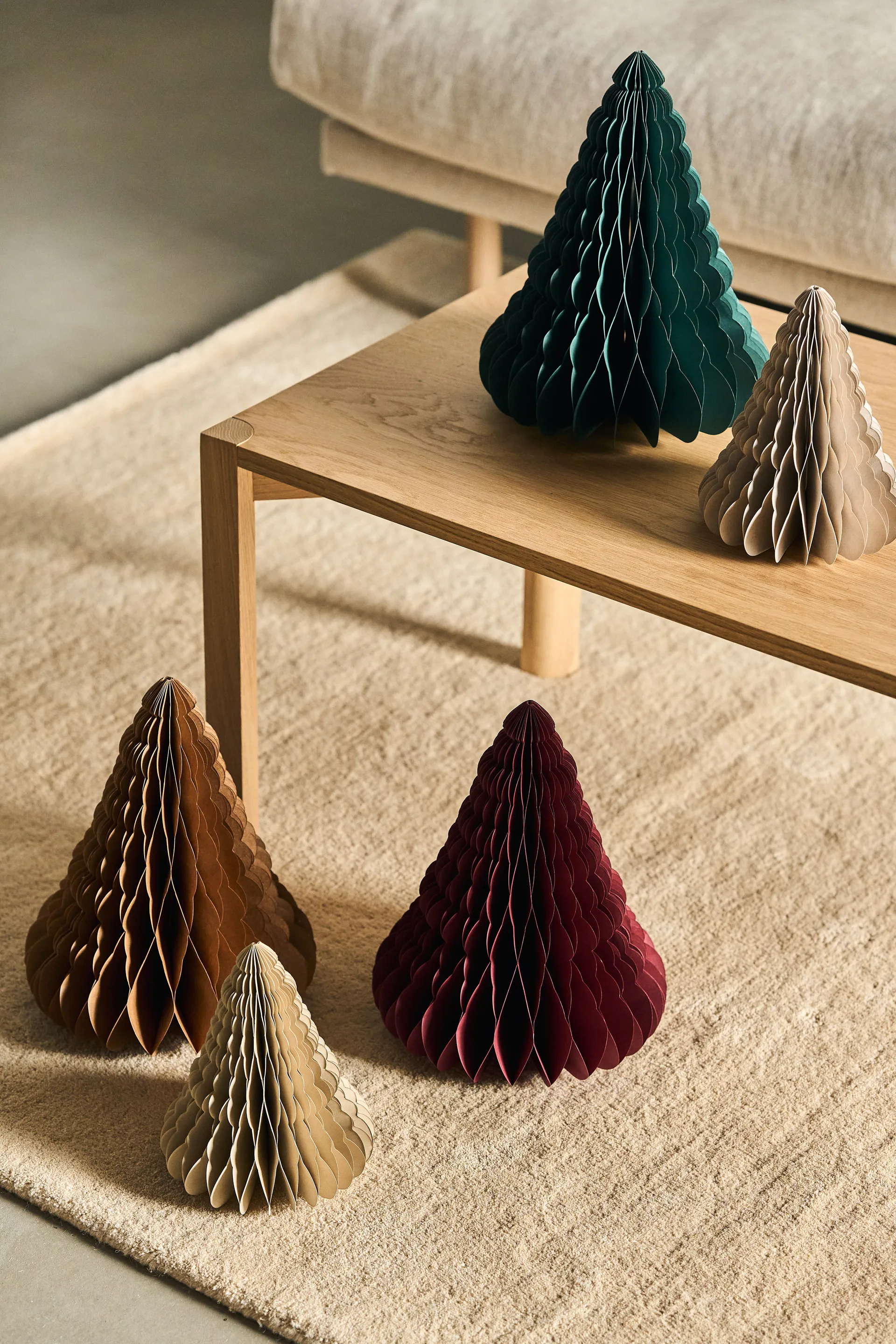 2 Adornos de Navidad Trees, Verde musgo Scandi Living
