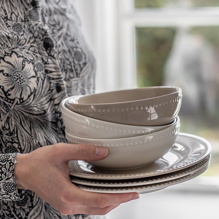 4 Boles para desayuno Dots 60 cl, Beige Scandi Living