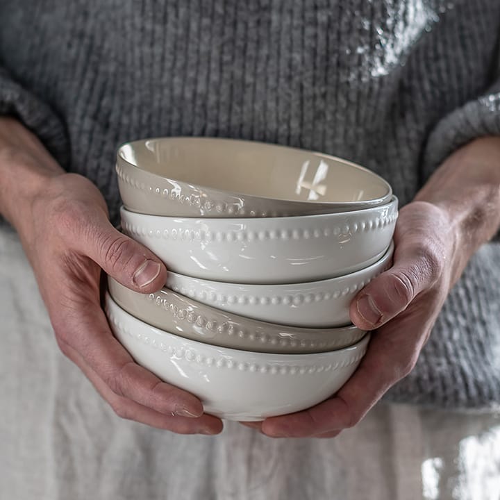 4 Boles para desayuno Dots 60 cl, Beige Scandi Living