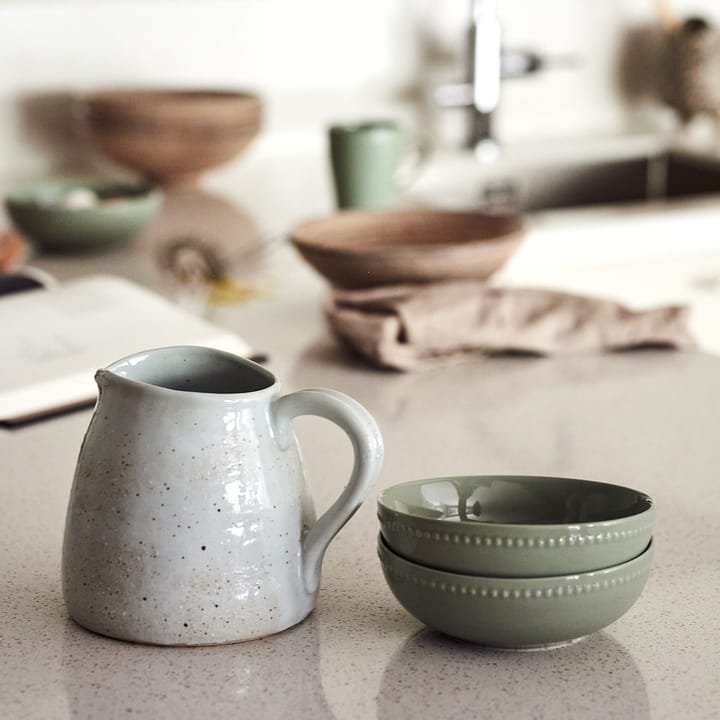 4 Boles para desayuno Dots 60 cl, Verde Scandi Living