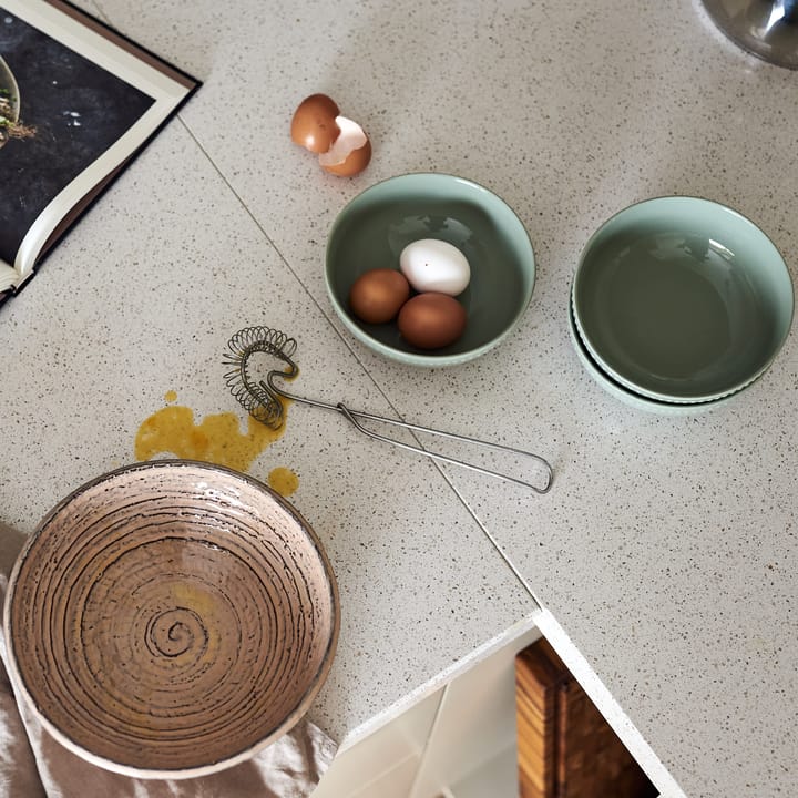 4 Boles para desayuno Dots 60 cl, Verde Scandi Living