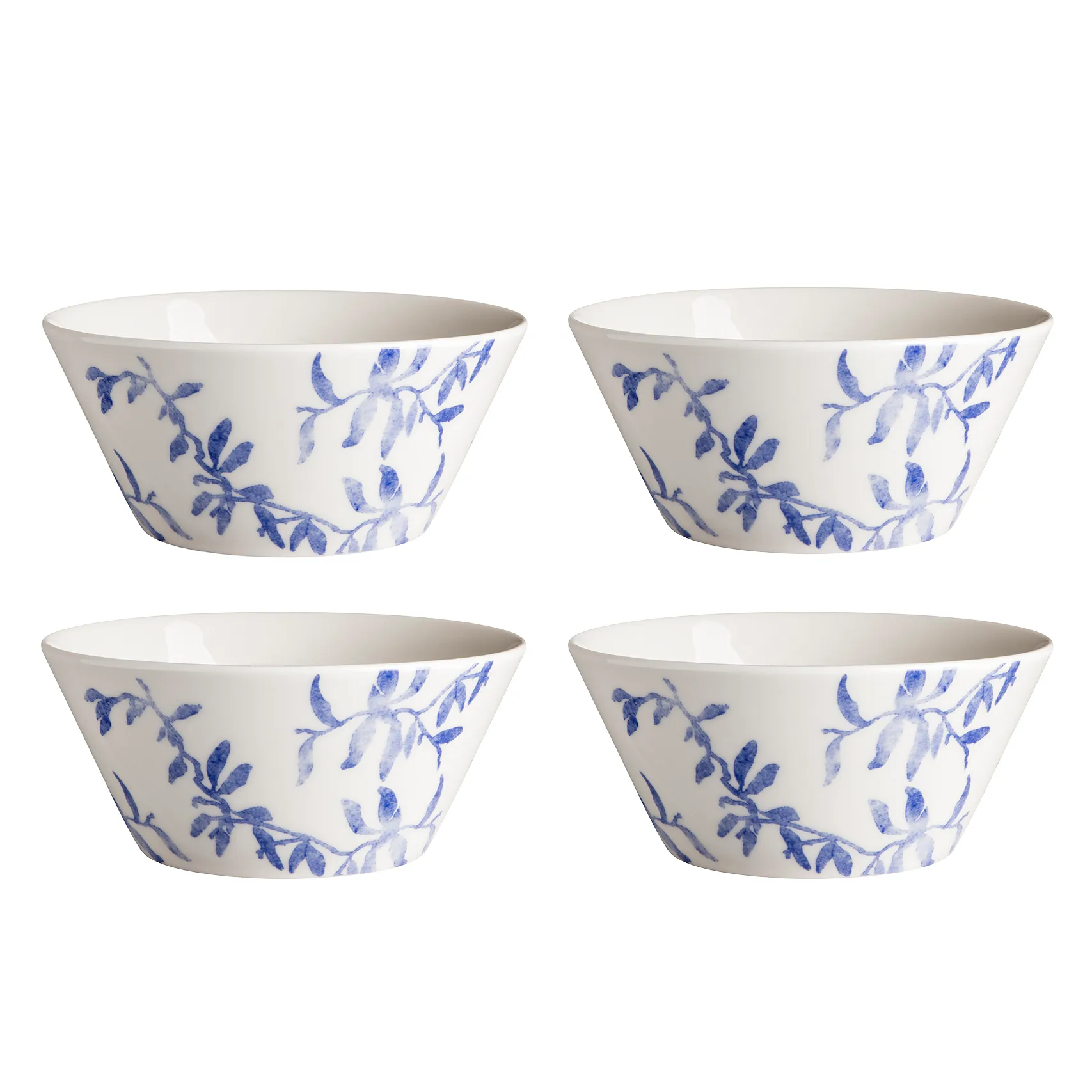 4 Boles para desayuno Havspil 60 cl, azul-blanco Scandi Living