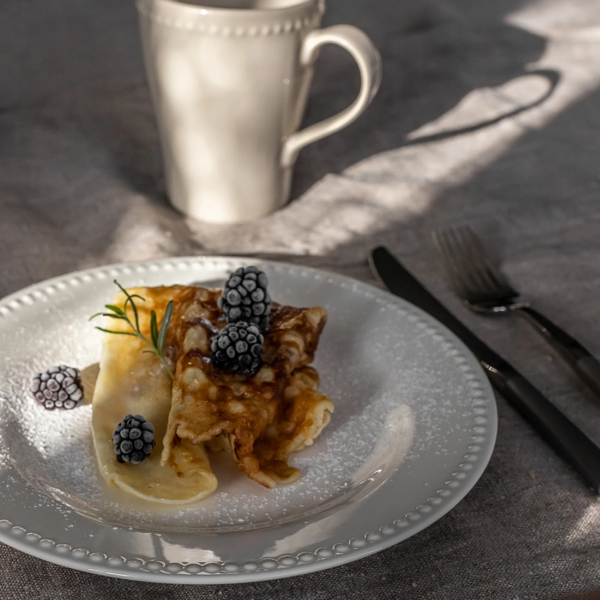 4 Platillos Dots 22 cm, Blanco crema Scandi Living