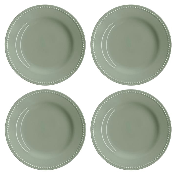 4 Platillos Dots 22 cm - Verde - Scandi Living