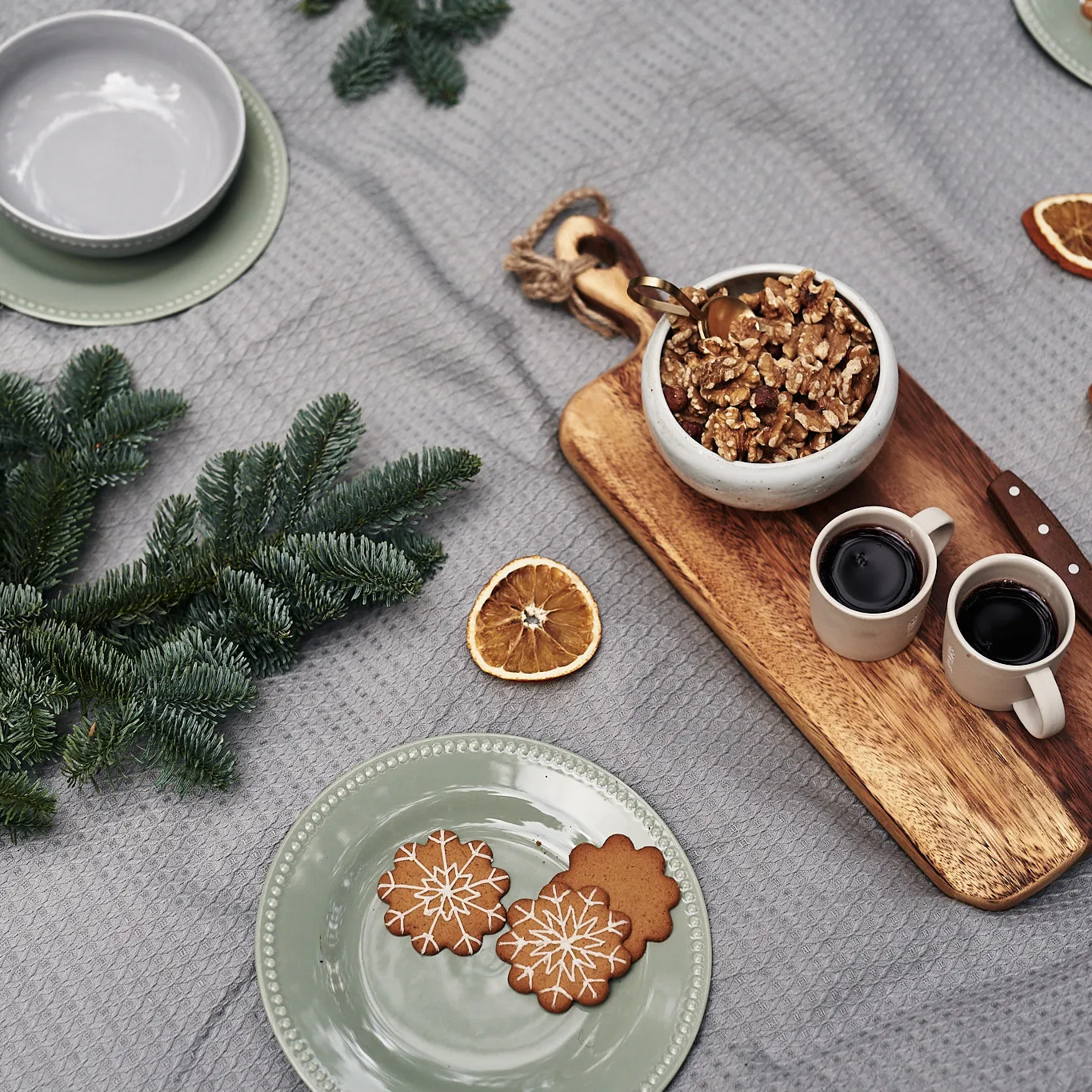 4 Platillos Dots 22 cm, Verde Scandi Living