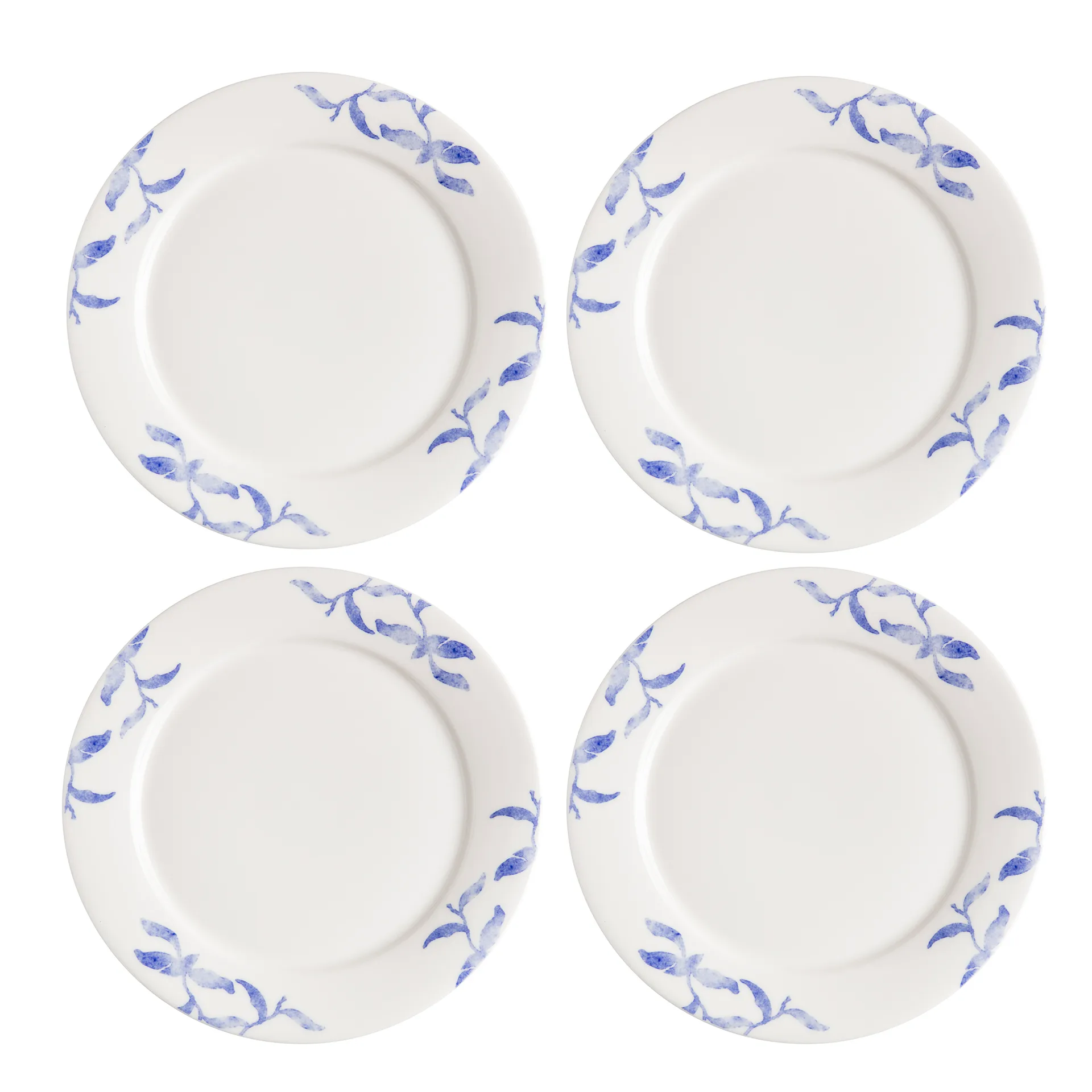 4 Platillos Havspil 21 cm, azul-blanco Scandi Living