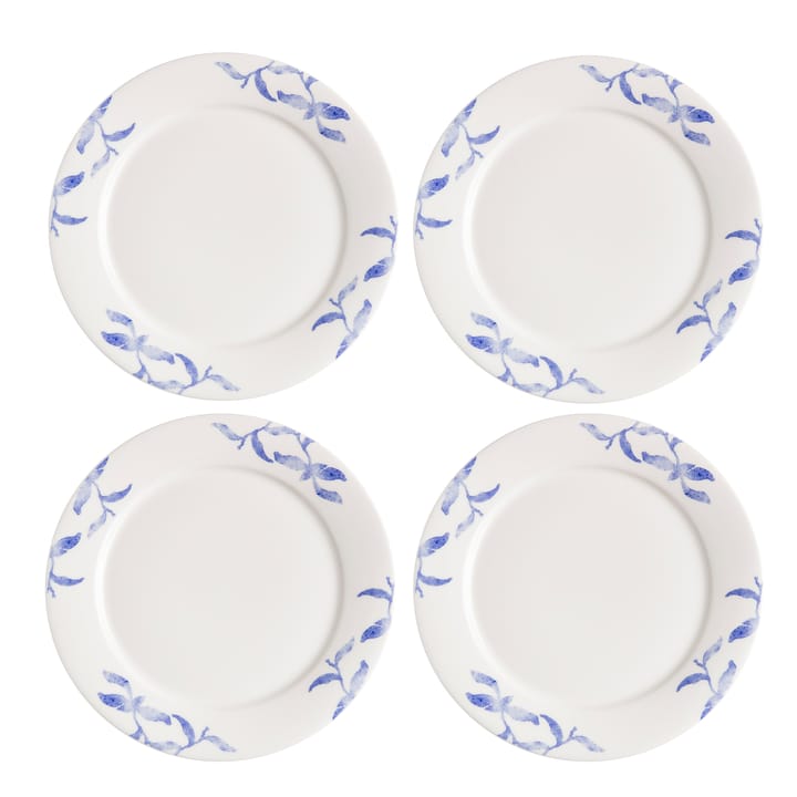 4 Platillos Havspil 21 cm - azul-blanco - Scandi Living