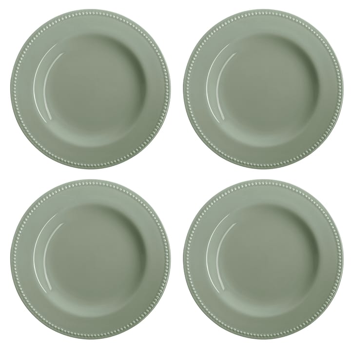 4 Platos Dots 28 cm - Verde - Scandi Living