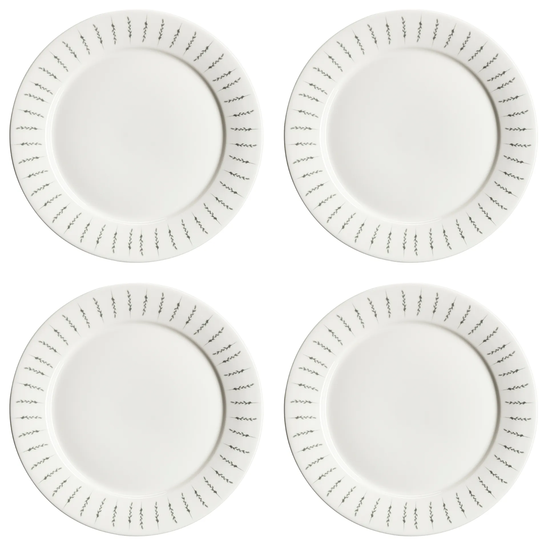 4 Platos Fårsvingel 28 cm, blanco Scandi Living